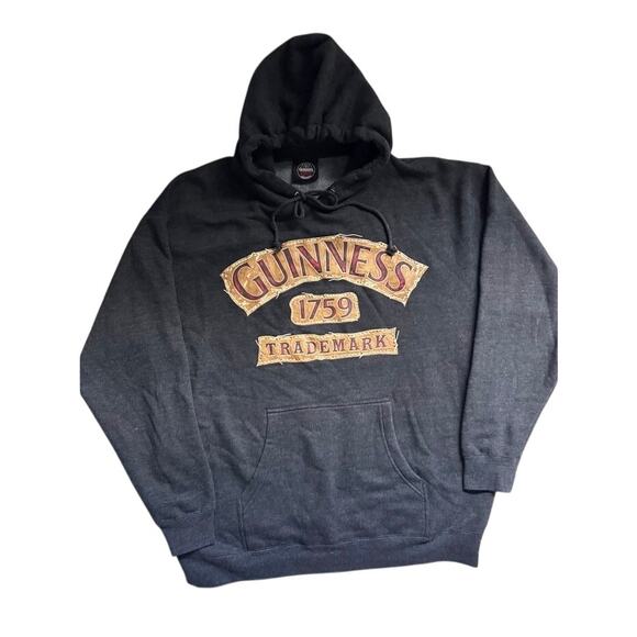 Guinness 1759 Trademark Gray Hoodie Pullover Sweatshirt Men’s XL Unisex - Picture 5 of 16